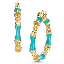 turquoise bamboo hoops UK TBHE a main