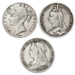 200 years of queen victoria silver crown UK V200C c three