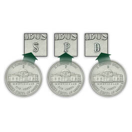 complete choice uncirculated world war 2 silver nickel WSN d Mark