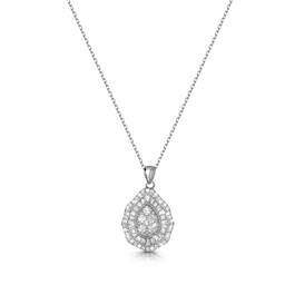 radiant beauty sterling silver and cz necklace with free earrings UK RBSN a main
