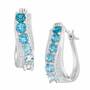 Shades of Blue Diamond  Topaz Hoops 6167 001 4 1