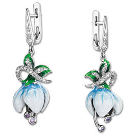 frosty snow drop earrings UK FSDE a main