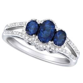 sapphire sensation diamond silver ring UK SSDSR a main