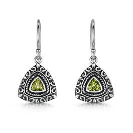 serenity green peridot drop earrings UK SEGPE a main