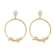 personalised diamond name hoops UK PDNH a main