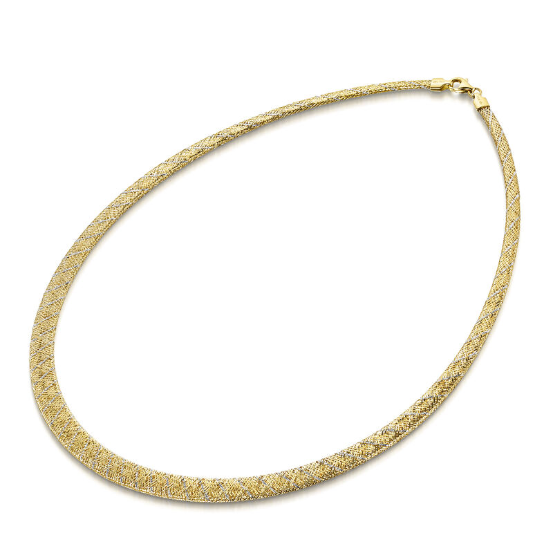 fili doro 9ct gold flex necklace UK FOGN a main