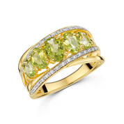 diamond embrace peridot ring UK DEPER a main