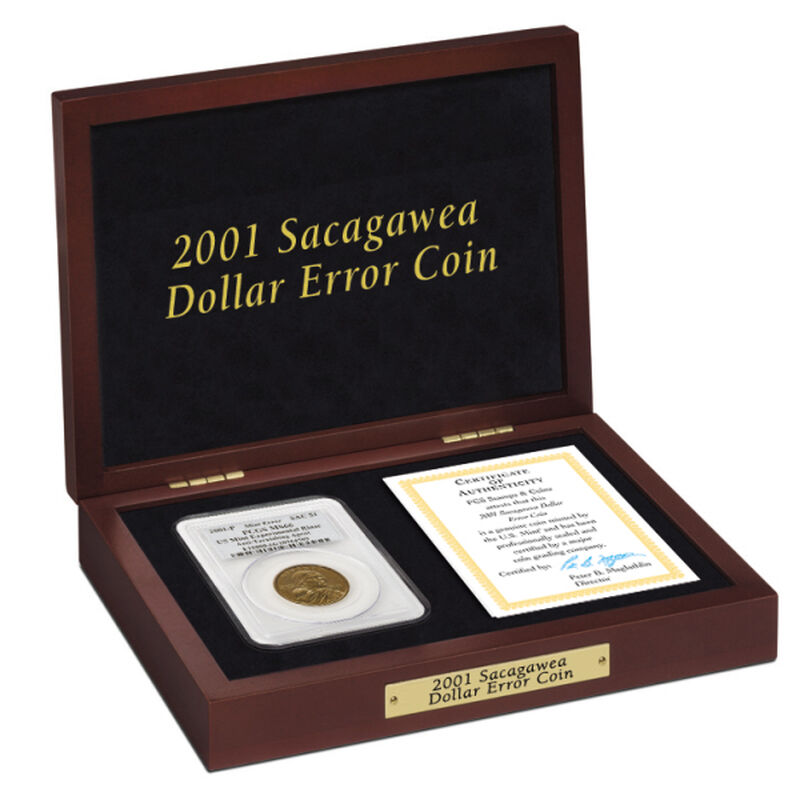 the 2001 sacagawea dollar error coin UK SDE b two