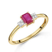 ruby and diamond enchantment 9ct gold ring UK RUDIR a main