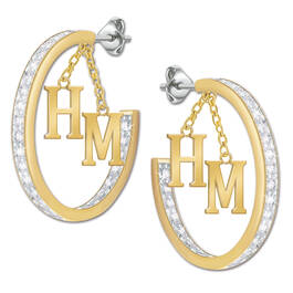 personalised initial inside out hoop ear UK PIHE a main