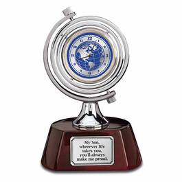 Son Youll Always Make Me Proud Globe Desk Clock 6429 001 8 1
