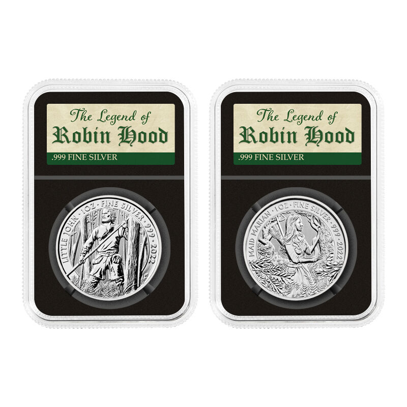 the robin hood 999 silver bullion collection UK RHBC d four
