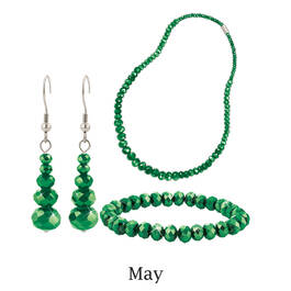 mystic glow birthstone jewellery set UK MGBJS e may