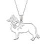 sheltie diamond in the ruff silver pendant UK SHDSP a main