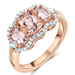 trilogy morganite and diamond ring UK TMDR a main