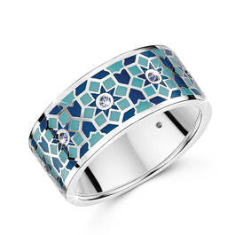 moroccan mosaic silver ring UK MOROR a main