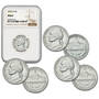 complete choice uncirculated world war 2 silver nickel WSN b Slab