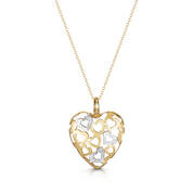 gleaming 9ct gold love heart pendant UK GGLHP a main