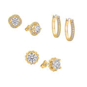 Three Times The Sparkle Diamonisse Earring Gift Set 11116 0016 d front back