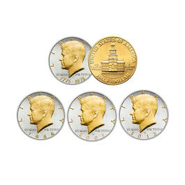 the gold and silver kennedy half dollar collection UK KGSF b two