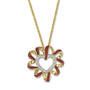 heart swirl birthstone pendant UK HSBP g seven