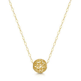 9ct gold diamond cut mesh pendant UK GDCMP a main