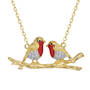 PERCHED ENAMEL ROBINS NECKLACE UK PERN a main
