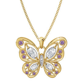 the birthstone butterfly pendant UK BSBUP f six