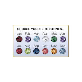 birthstone crystal hoop earrings and pen UK BCHEPS b two