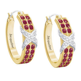 birthstone diamond kiss personalised ear UK BDKPE a main