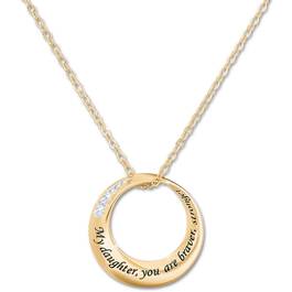 daughter infinity circle diamond pendant UK DICDP b two