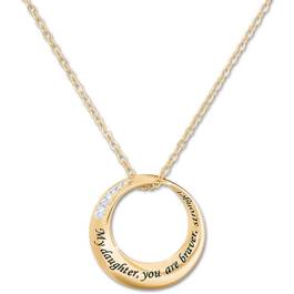 daughter infinity circle diamond pendant UK DICDP b two