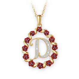 dozen roses diamond initial heart pendan UK DRIP b two