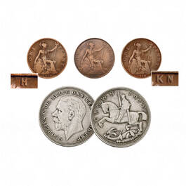 the coins of king george v UK G5CC b two