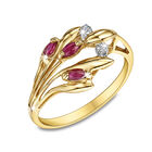 fields of gold ruby 9ct gold ring UK FGRR2 a main