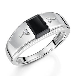 mens martini diamond and onyx ring UK MAOR a main