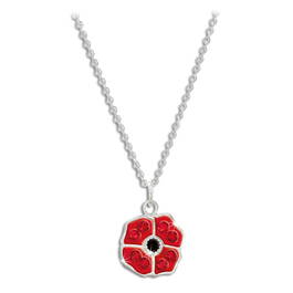silver poppy pendant UK SPOPP a main