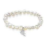my guardian angel pearl silver stretch bracelet UK GASPB a main