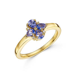 tanzanite and diamond periwinkle ring UK TDPWR a main