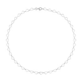 HEART TO HEART SILVER NECKLACE UK HERIN b fullview