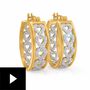 Diamond Hearts Hoop Earrings,,video-thumb