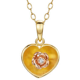 my diamond rose heart pendant UK MDRHP a main