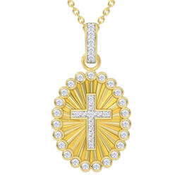 Light of the World Diamond Cross Pendant 10706 0014 b front