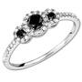 midnight spell black diamond trio ring UK MSBDTR a main
