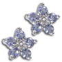 tanzanite flower earrings UK TZFE a main