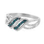blue wave diamond silver ring UK BWDSR a main