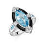 art deco blue topaz ring UK ADBTR a main