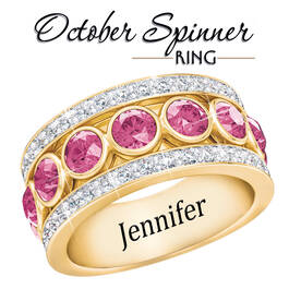 birthstone spinner ring UK BSPPR l twelve