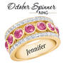 Birthstone Spinner Ring, birthstone spinner ring UK BSPPR l twelve