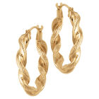 gold twist hoop earrings UK GTHE a main